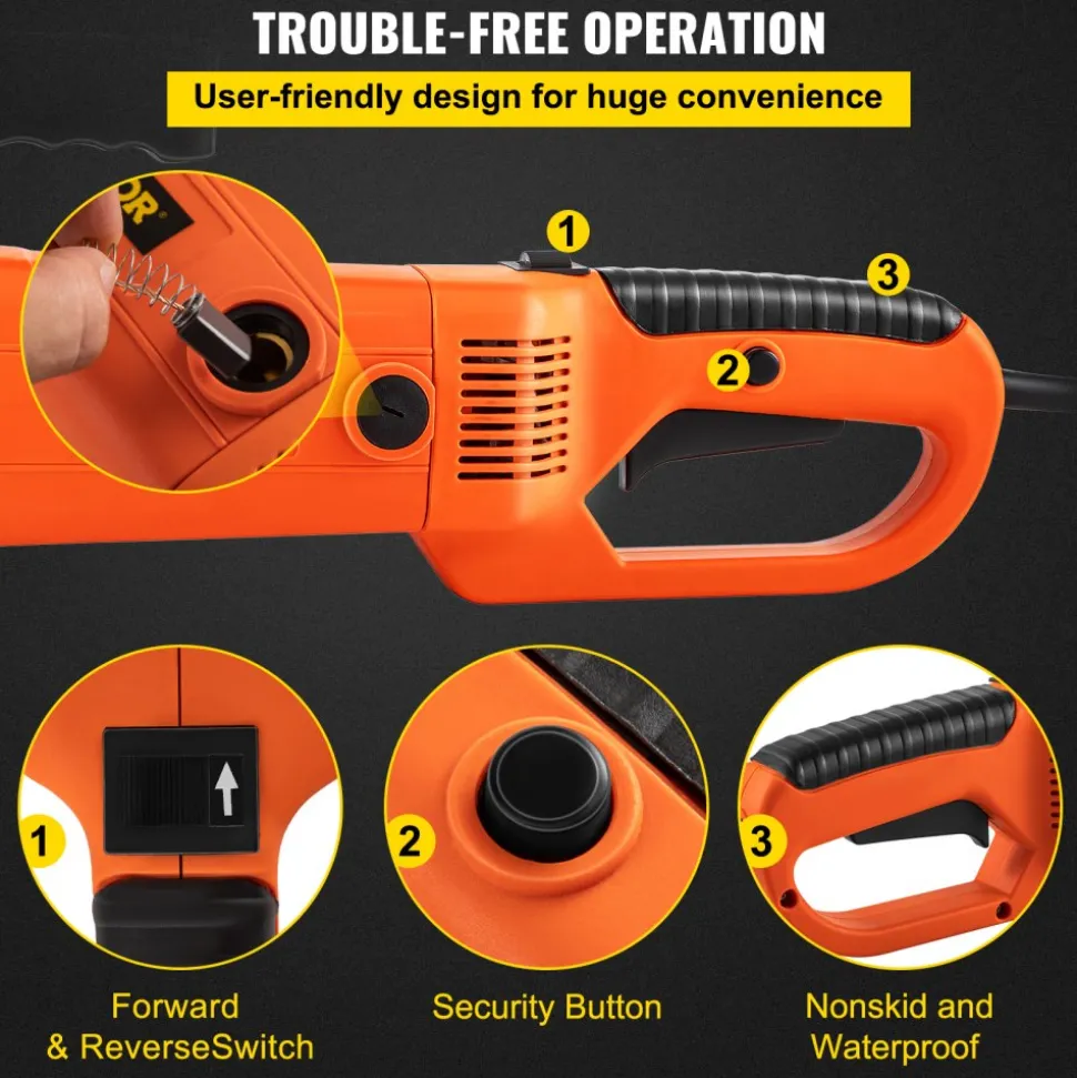 VEVOR Electric Pipe Threader, 2300W Pipe Threading Machine with 4 Dies 1/2" - 1 1/4", 110V Hand-held Pipe Threader Machine with Copper Motor, Portable Electric Pipe Threading Kit with Carrying Case