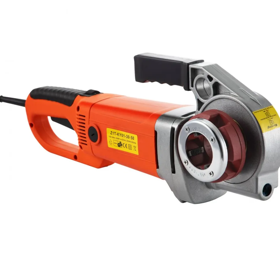 VEVOR Electric Pipe Threader, 2300W Pipe Threading Machine with 4 Dies 1/2" - 1 1/4", 110V Hand-held Pipe Threader Machine with Copper Motor, Portable Electric Pipe Threading Kit with Carrying Case