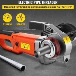 VEVOR Electric Pipe Threader, 2300W Pipe Threading Machine with 4 Dies 1/2