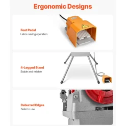VEVOR Electric Pipe Threader Machine, 900W 2-Speed Threading Cutting Machine, 1/2 to 4 inch Pipes Threading Cutter Tool with Foot Pedal for Plumbing, Automotive Repairs, Metalworking