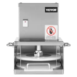 VEVOR Electric Pizza Dough Press Machine, 6 inch Pizza Pastry Press Plate, Stainless Steel Bread Presser, Adjustable Thickness Commercial Forming Machine, with 100 Pcs Parchment Paper