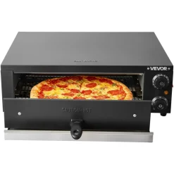 VEVOR Electric Pizza Oven, 16 in Countertop Pizza Oven, 77 to 572°F Temp Range, 1750W Indoor Pizzas Maker w/Timing & Temp Control, Pizzas Cooker w/Dual Heat Tube, Grill Rack, for Kitchen & Commercial