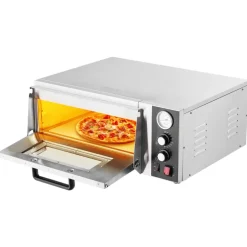 VEVOR Electric Pizza Oven, 18-Inch Commercial Pizza Ovens, 752°F Max Temp, 1740W Large Pizza Oven Countertop with Temp & Time Control, Built in Thermometer Indoor Pizza Maker for Restaurant Home Use