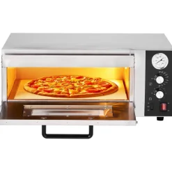 VEVOR Electric Pizza Oven, 18-Inch Commercial Pizza Ovens, 752°F Max Temp, 1740W Large Pizza Oven Countertop with Temp & Time Control, Built in Thermometer Indoor Pizza Maker for Restaurant Home Use