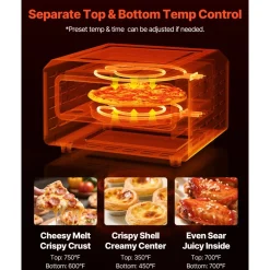VEVOR Electric Pizza Oven, Smart Pizzas Maker Indoor with 5 Preset, 12-Inch Countertop Pizza Cooker w/ Touch Srceen, 750℉ Max Temp, 2-Min Rpaid Baking Oven Thin & Crispy, Neapolitan, Frozen, New York