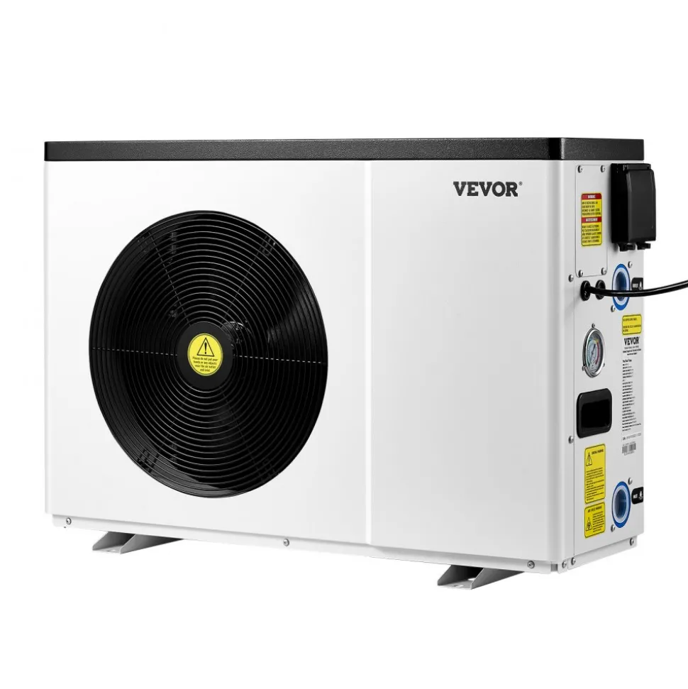 VEVOR Electric Pool Heat Pump, 22250 BTU, Pool Heaters for 3171-6605GAL Above and In Ground Pools, Low Noise, Heating and Cooling Highly Efficient & Energy-Saving Pool Water Heater AC120V 60Hz