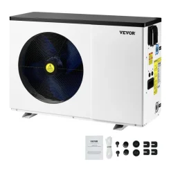 VEVOR Electric Pool Heat Pump, 35830 BTU, Pool Heaters for 6605-13209GAL Above and In Ground Pools, Low Noise, Heating and Cooling Highly Efficient & Energy-Saving Pool Water Heater AC208-230V 60Hz