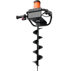 VEVOR Electric Post Hole Digger, 5.71 in Auger Bit with 1500W Powerful Motor, 140 RPM Alloy Steel Earth Auger Drill Bit with 10.24 in Extension Rod, for Post Hole Digging, Drilling & Tree Planting