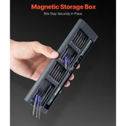 VEVOR Electric Precision Screwdriver Set, 48 Magnetic Bits, Mini Electric Screwdriver with Magnetic Storage Box, S2 Steel Bits, LED Light, Type-C Charging, for Phone, Laptop, and Electronics Repair