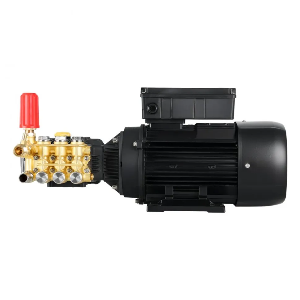 VEVOR Electric Pressure Washer Pump Kit, 1220 PSI, 2.2 GPM, Triplex Power Washer Pump with 2 HP Motor 120 V, Adjustable Water Pressure, for Washing Cars, Gardens, Exterior Walls, Deck, Machinery Equipment