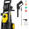 VEVOR Electric Pressure Washer, 2000 PSI, Max 1.65 GPM Power Washer with 30 ft Hose & Reel, 5 Quick Connect Nozzles, Foam Cannon, Portable to Clean Patios, Cars, Fences, Driveways, ETL Listed