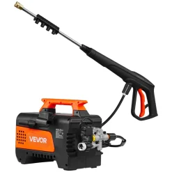 VEVOR Electric Pressure Washer, 1958 Max PSI 2.5 Max GPM, Portable Power Washer with 4 Nozzles, Metal Extension Wand, Commercial-Grade 5-Piston Plunger Pump, High Pressure for  Cars,Driveways,Patios