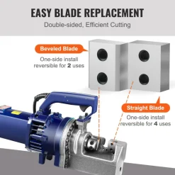 VEVOR Electric Rebar Cutter Blade, 6 PCS 20/22mm Cutting Diameter, HRC58-60 Hard Hydraulic Rebar Blade Replacement Jaw Blades with 12 Hexagon Screw and 12 Spring Washer, for Model RC-20, RC-22