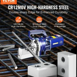 VEVOR Electric Rebar Cutter Blade, 6 PCS 20/22mm Cutting Diameter, HRC58-60 Hard Hydraulic Rebar Blade Replacement Jaw Blades with 12 Hexagon Screw and 12 Spring Washer, for Model RC-20, RC-22