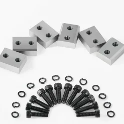 VEVOR Electric Rebar Cutter Blade, 6 PCS 20/22mm Cutting Diameter, HRC58-60 Hard Hydraulic Rebar Blade Replacement Jaw Blades with 12 Hexagon Screw and 12 Spring Washer, for Model RC-20, RC-22