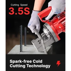 VEVOR Electric Rebar Cutter, 1700W Portable Electric Hydraulic Rebar Cutter, Cutting up to 1 Inch #8 4-25mm Rebar within 5 Seconds,110V,with Easy to Carry Stainless Box