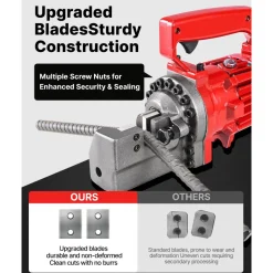 VEVOR Electric Rebar Cutter, 1700W Portable Electric Hydraulic Rebar Cutter, Cutting up to 1 Inch #8 4-25mm Rebar within 5 Seconds,110V,with Easy to Carry Stainless Box