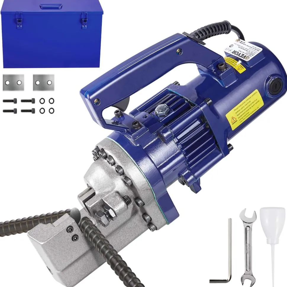 VEVOR Electric Rebar Cutter, 1350W Portable Electric Hydraulic Rebar Cutter, Cutting up to 7/8 Inch #7 4-22mm Rebar within 4.5 Seconds,110V,with Easy to Carry Stainless Box