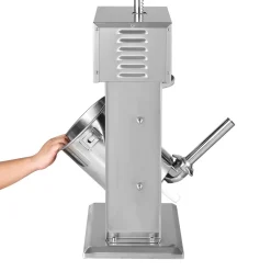 VEVOR Electric Sausage Stuffer, 22 LBS / 10 L Vertical Meat Stuffer, Stepless Speed Control and Foot Pedal, Stainless Steel Heavy Duty Sausage Filler with 4 Stuffing Tubes, for Commercial & Home Use