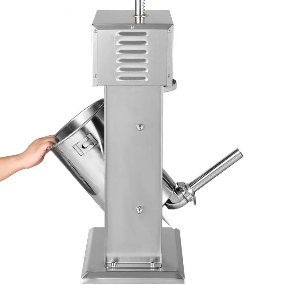 VEVOR Electric Sausage Stuffer, 25 LBS / 12 L Vertical Meat Stuffer, Stepless Speed Control and Foot Pedal, Stainless Steel Heavy Duty Sausage Filler with 4 Stuffing Tubes, for Commercial & Home Use