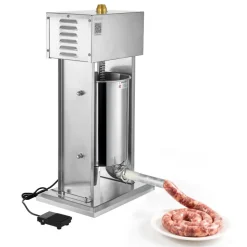 VEVOR Electric Sausage Stuffer, 25 LBS / 12 L Vertical Meat Stuffer, Stepless Speed Control and Foot Pedal, Stainless Steel Heavy Duty Sausage Filler with 4 Stuffing Tubes, for Commercial & Home Use