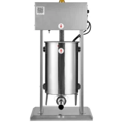 VEVOR Electric Sausage Stuffer, 25 LBS / 12 L Vertical Meat Stuffer, Stepless Speed Control and Foot Pedal, Stainless Steel Heavy Duty Sausage Filler with 4 Stuffing Tubes, for Commercial & Home Use