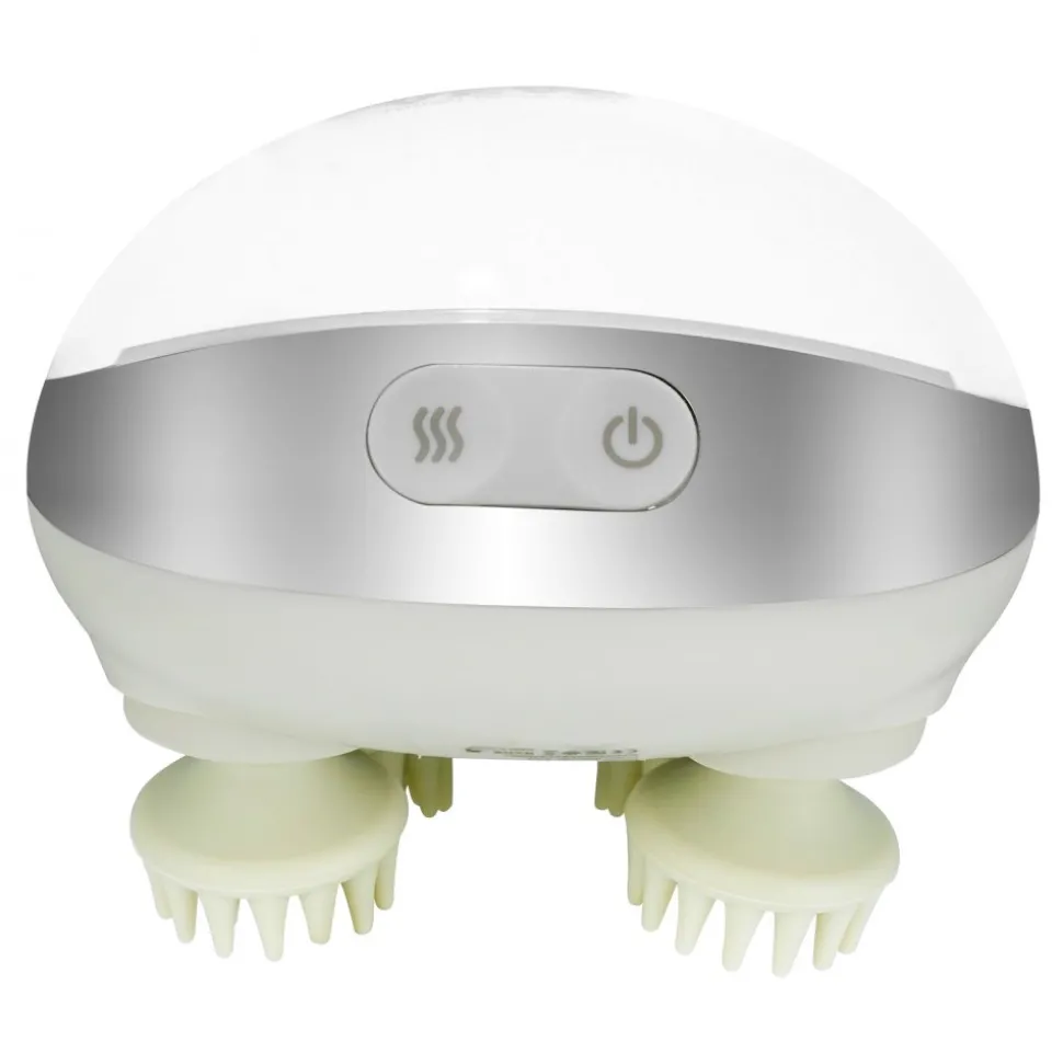 VEVOR Electric Scalp Massager with Heat, Rechargeable Heated Head Massager, IPX7 Waterproof | Portable Kneading Scalp Scratcher with 8 Removable Massage Head for Hair Growth, Deep Clean, Stress Relax