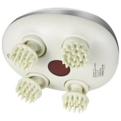 VEVOR Electric Scalp Massager with Heat, Rechargeable Heated Head Massager, IPX7 Waterproof | Portable Kneading Scalp Scratcher with 8 Removable Massage Head for Hair Growth, Deep Clean, Stress Relax