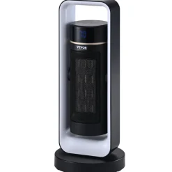 VEVOR Electric Space Heater with Thermostat Remote Control, 1000W/1500W 2-Level Adjustable Quiet Ceramic Heater Fan, 20 in Tip-Over Shutdown Overheat Protection Small Heaters for Office Room Desk Indo