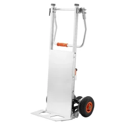 VEVOR Electric Stair Climbing Dolly, 440lbs Capacity Electric Stair Climbing Hand Trucks with 157.5in Rope & Folding Handle, Heavy Duty Stair Climber for Warehouse Logistics, Moving Furniture(Silver)