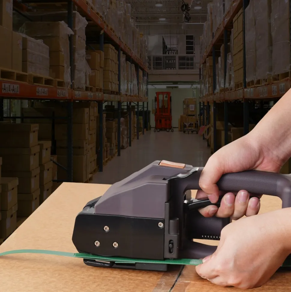 VEVOR Electric Strapping Machine, for 0.39"-0.75" PP PET Straps, Portable Electric Banding Tool with Digital Display, 2 x 4000mAh Battery Powered Automatic Strapping Tool for Packaging Box Pallet