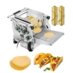 VEVOR Electric Tortilla Maker, Automatic Corn Tortilla Making Machine with Non-Stick Coating and Two Molds(4 in + 6 in), Electric Chapatti Machine Suitable for Produce Sopes Pita Tortilla Pizza
