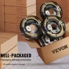 VEVOR Electric Trailer Brake Assembly, 12" x 2", 2 Pairs Self-Adjusting Electric Brakes Kit for 7000 lbs Axle, 5-Hole Mounting, Backing Plates for Braking System Part Replacement (2 Right + 2 Left)