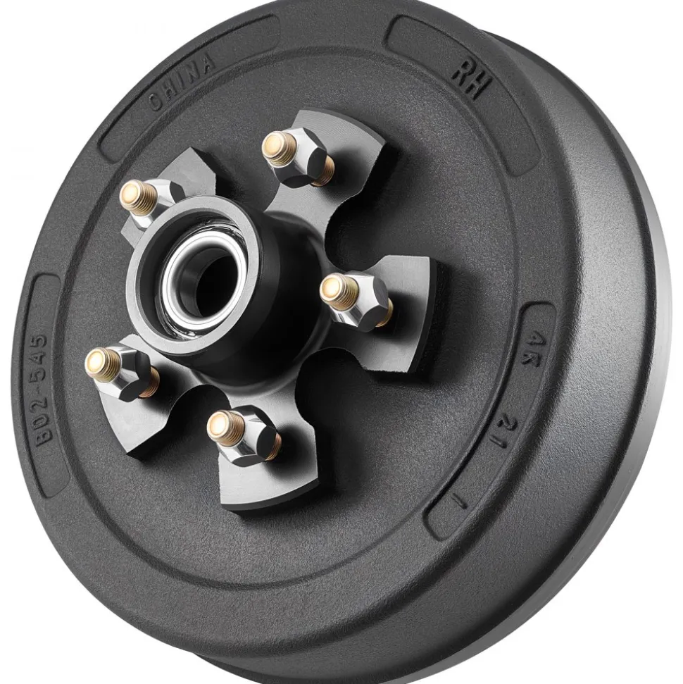 VEVOR Electric Trailer Brake Assembly, 10 x 2-1/4 Inch, 2 Pairs Self-Adjusting Electric Brakes Kit for 3500 lbs Trailer Axle, Backing Plates for Braking System Part Replacement, Fit for Trailers, RVs
