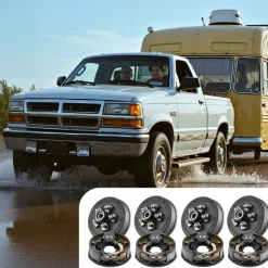 VEVOR Electric Trailer Brake Assembly, 10 x 2-1/4 Inch, 2 Pairs Self-Adjusting Electric Brakes Kit for 3500 lbs Trailer Axle, Backing Plates for Braking System Part Replacement, Fit for Trailers, RVs