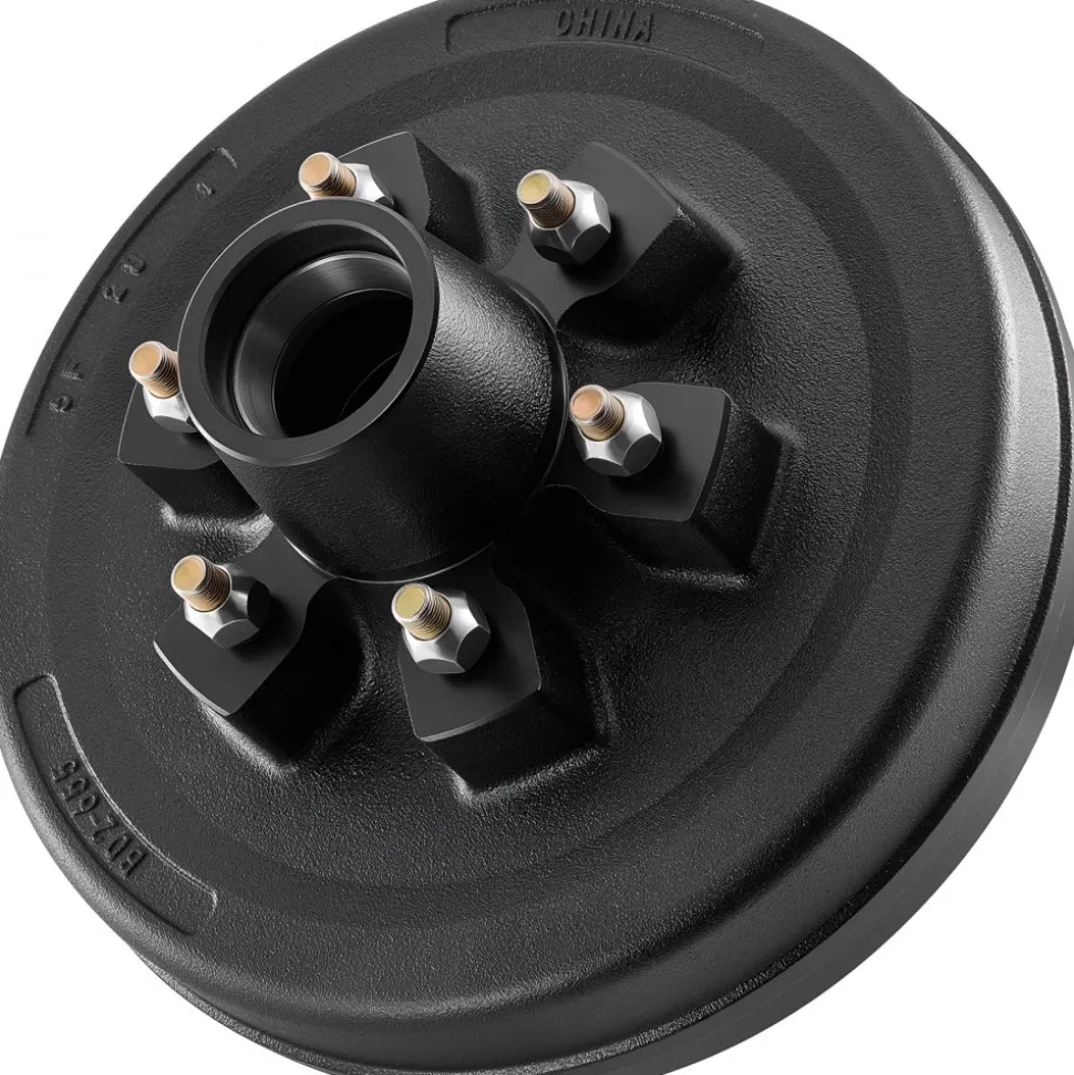 VEVOR Electric Trailer Brake Assembly, 12 x 2 Inch, 1 Pair Self-Adjusting Electric Brakes Kit for 6000 lbs Trailer Axle, Backing Plates for Braking System Part Replacement, Fit for Trailers, RVs