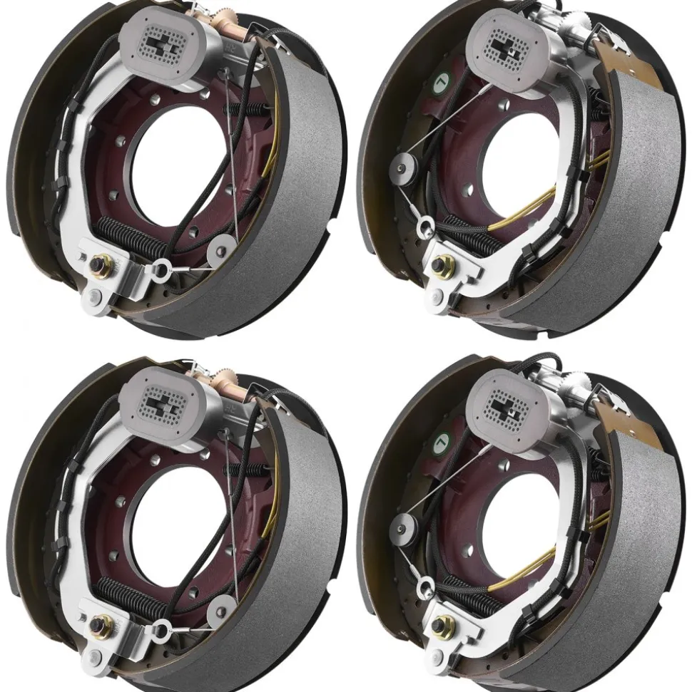 VEVOR Electric Trailer Brake Kit, 12.25 x 3.375 Inch, 2 Pairs Self-Adjusting Electric Brakes Kit for 10000 lbs Trailer Axle, Backing Plates for Braking System Part Replacement, Fit for Trailers, RVs