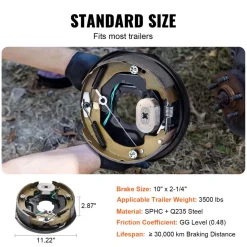 VEVOR Electric Trailer Brake Assembly, 10