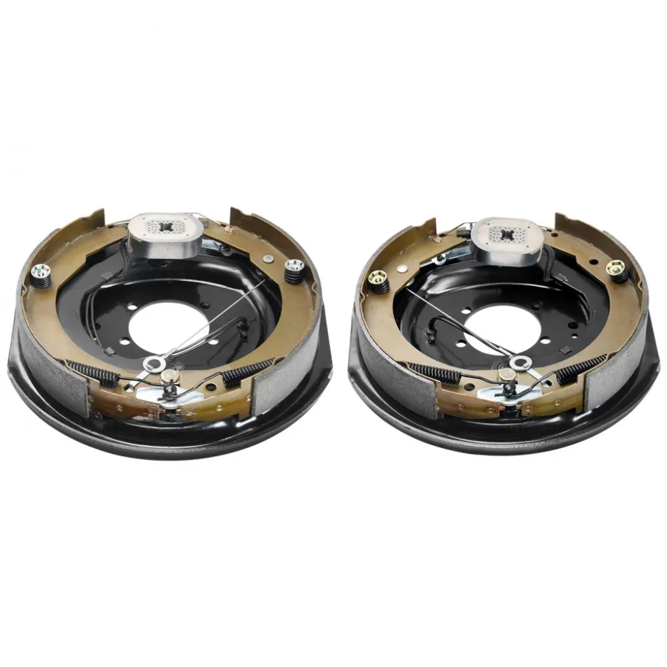 VEVOR Electric Trailer Brake Assembly, 12" x 2", 1 Pair Self-Adjusting Electric Brakes Kit for 7000 lbs Axle, 5-Hole Mounting, Backing Plates for Braking System Part Replacement (1 Right + 1 Left)
