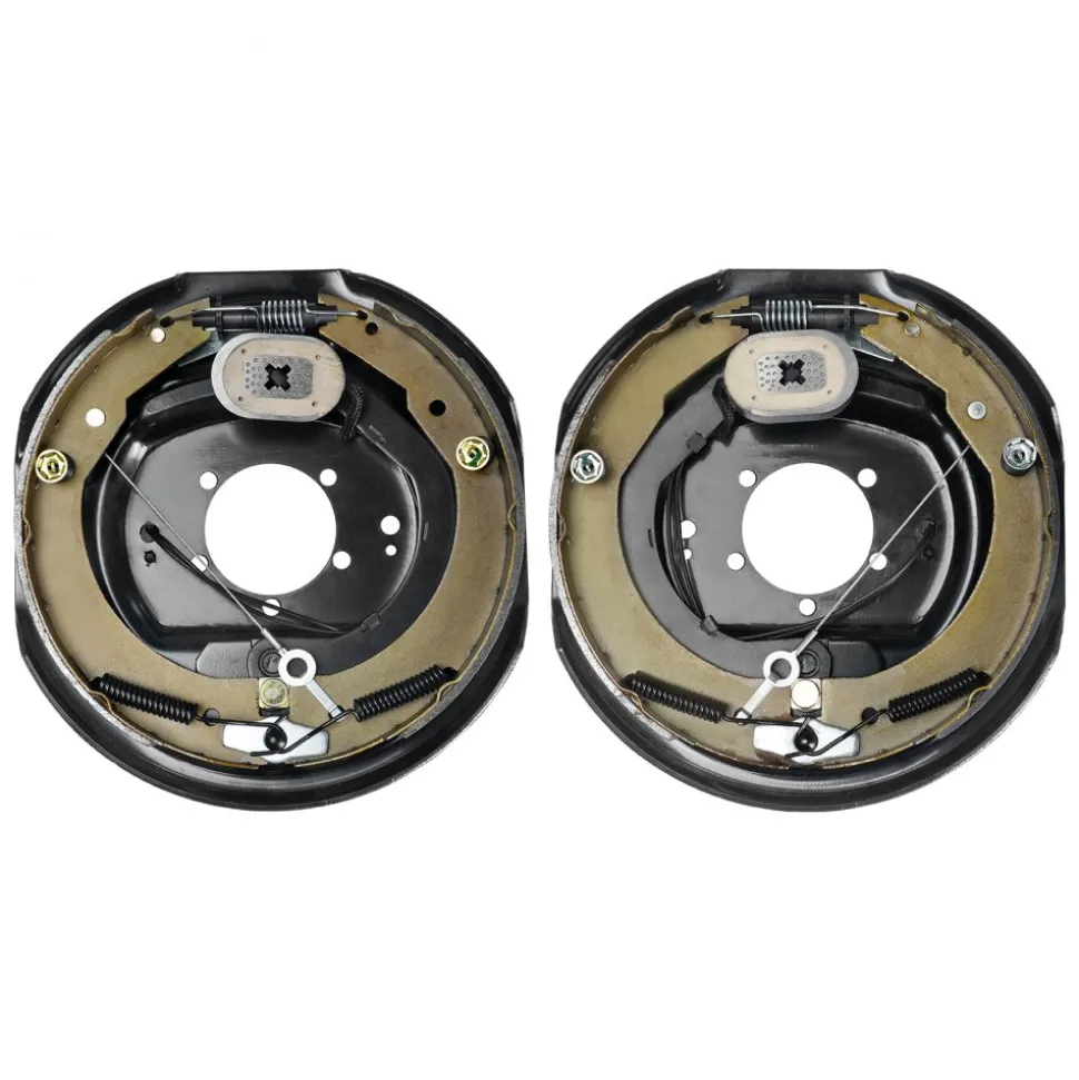 VEVOR Electric Trailer Brake Assembly, 12" x 2", 1 Pair Self-Adjusting Electric Brakes Kit for 7000 lbs Axle, 5-Hole Mounting, Backing Plates for Braking System Part Replacement (1 Right + 1 Left)