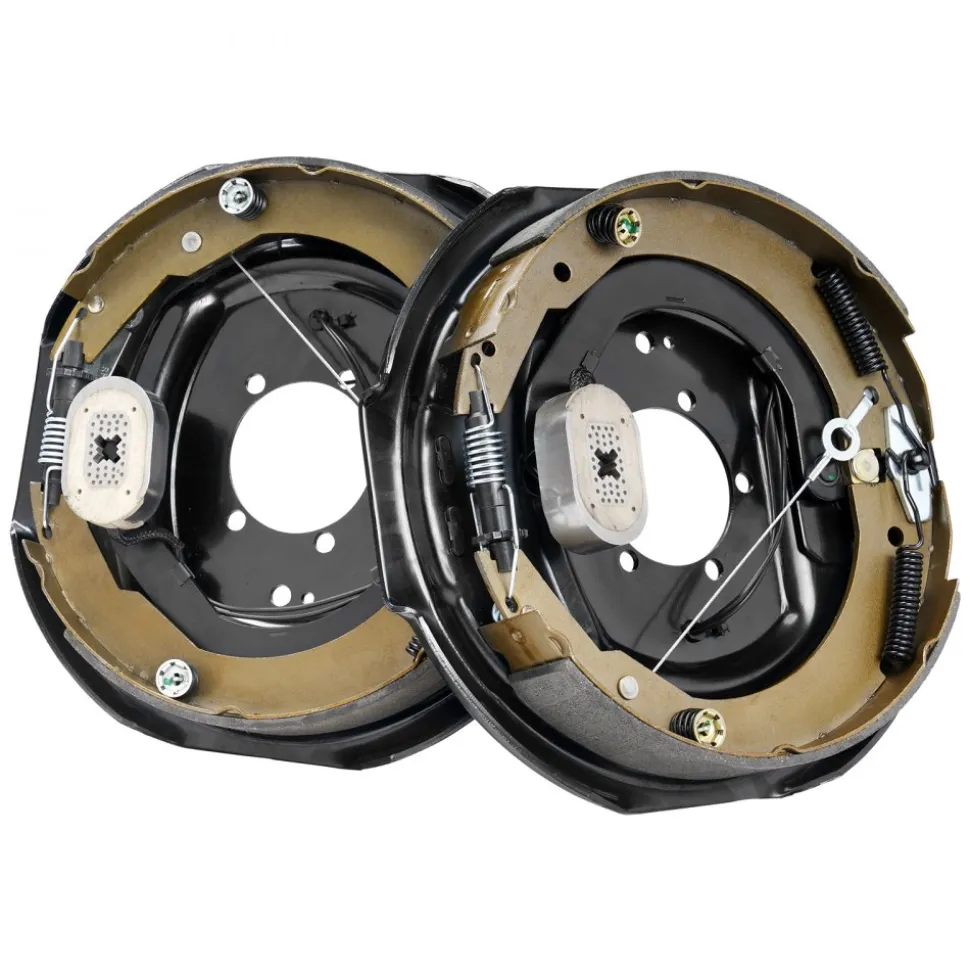 VEVOR Electric Trailer Brake Assembly, 12" x 2", 1 Pair Self-Adjusting Electric Brakes Kit for 7000 lbs Axle, 5-Hole Mounting, Backing Plates for Braking System Part Replacement (1 Right + 1 Left)