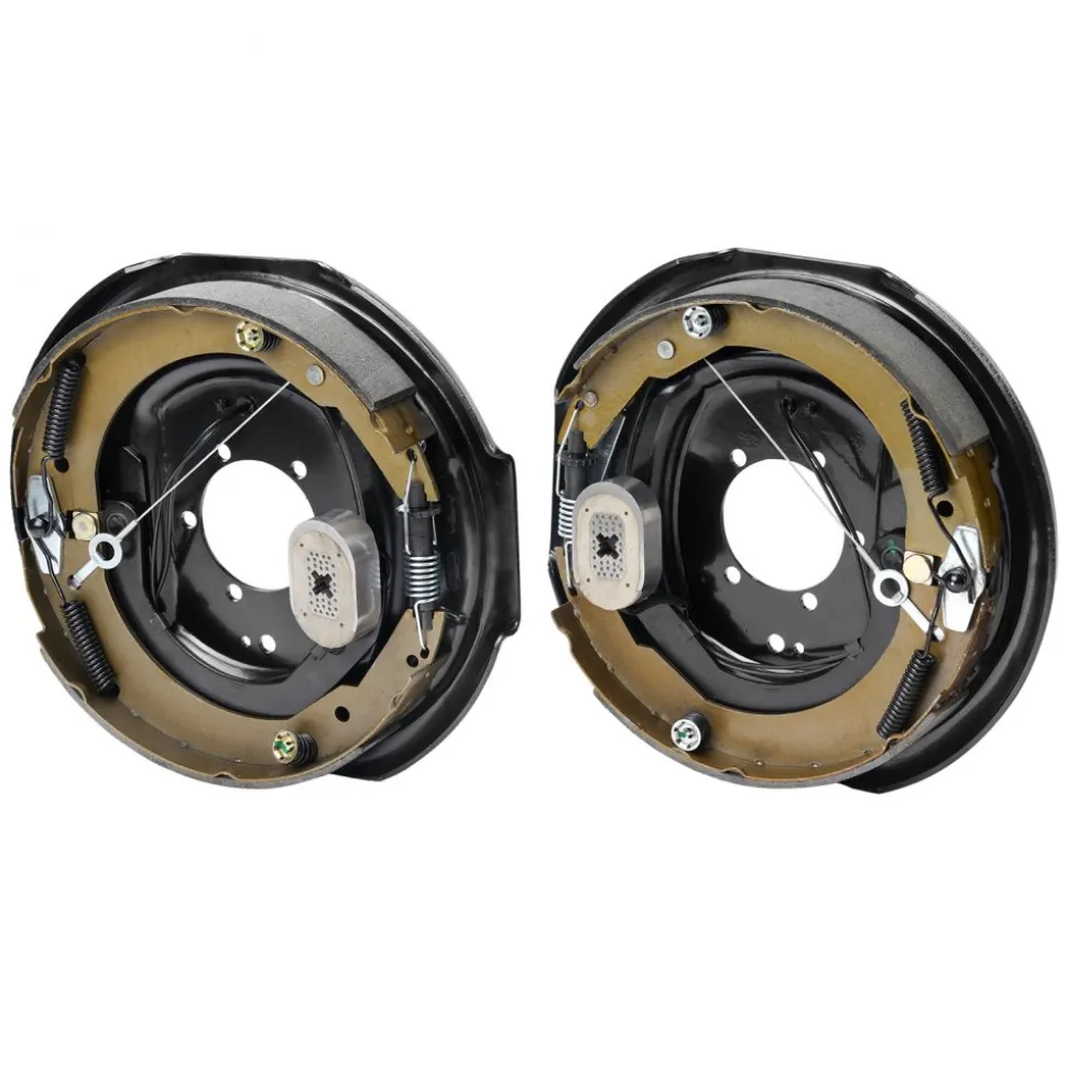 VEVOR Electric Trailer Brake Assembly, 12" x 2", 1 Pair Self-Adjusting Electric Brakes Kit for 7000 lbs Axle, 5-Hole Mounting, Backing Plates for Braking System Part Replacement (1 Right + 1 Left)
