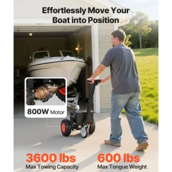 VEVOR Electric Trailer Dolly, 3600 lbs Max Trailer Weight 600 lbs Max Tongue Weight, DC 24V 800W Motorized Trailer Dolly with 2 & 1-7/8 Inch Hitch Balls for RV Campers, Cargo & Utility, Boat Trailers