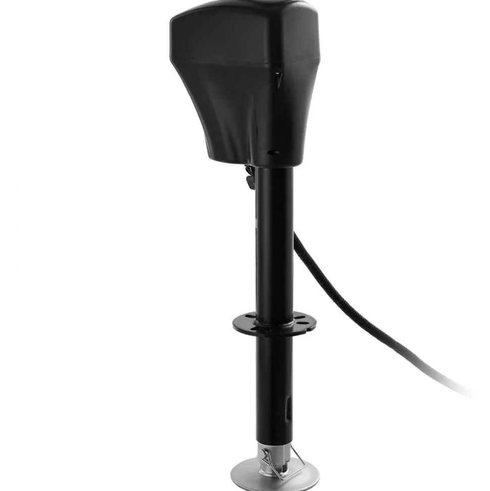 VEVOR Electric Trailer Jack, 5000 lbs, Heavy Duty RV Electric Power Tongue Jack with 7-pin Connector, Manual Crank Handle & Weatherproof Jack Cover, 10"-28.3" Lift, for Trailers, Campers & RVs, Black
