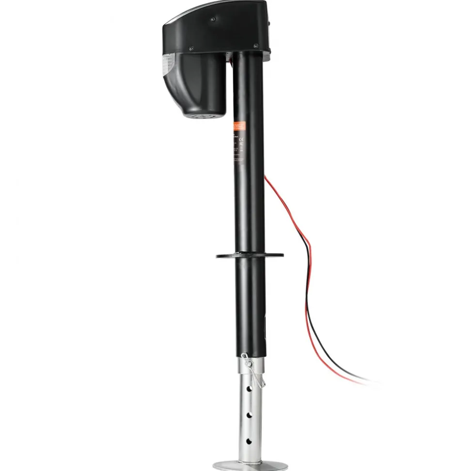 VEVOR Electric Trailer Jack, 5000 lbs, Heavy Duty RV Electric Power Tongue Jack with 2 Way Connector, Remote Control, Crank Handle & Weatherproof Jack Cover, 10"-28.3" Lift, for Trailers & Campers
