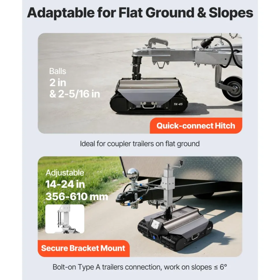 VEVOR Electric Trailer Mover, 9000 lbs Max Towing Capacity, Remote-Controlled Trailer Mover with 328 ft Wireless Range, Motorised Camper Trolley Kit Fits for Camper RV Caravan Boat Trailer Jack