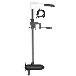 VEVOR Electric Trolling Motor, Transom Mounted Outboard Boat Motors 24V 86lbs Thrust, 8-Speed Electric Boat Engine w/ Battery Indicator, for Kayaks, Fishing Boats on Freshwater/Saltwater, 36-In Shaft