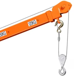VEVOR Electric Truck Crane, 1100 lbs Pickup Truck Crane with 12V 3000 lbs Electric Winch, 360° Rotating Telescopic Boom, Premium Galvanized Steel, Foldable Pickup Bed Jib for Machine Lumber Lifting