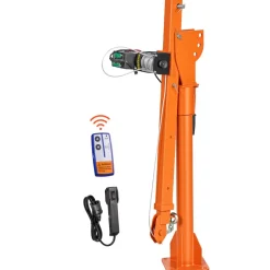 VEVOR Electric Truck Crane, 1100 lbs Pickup Truck Crane with 12V 3000 lbs Electric Winch, 360° Rotating Telescopic Boom, Premium Galvanized Steel, Foldable Pickup Bed Jib for Machine Lumber Lifting