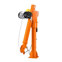 VEVOR Electric Truck Crane, 2200 lbs Pickup Truck Crane with 2200 LBS Electric Hoist, 360° Rotating Telescopic Boom, Premium Galvanized Steel, Foldable Pickup Bed Jib Hoist for Machine Lumber Lifting